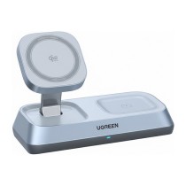 Buy UGREEN W711 MagFlow 3-in-1 magnetisches kabelloses Desktop Ladegert Qi2 25W fuer iPhone, AirPods und Watch silber in Cyprus,