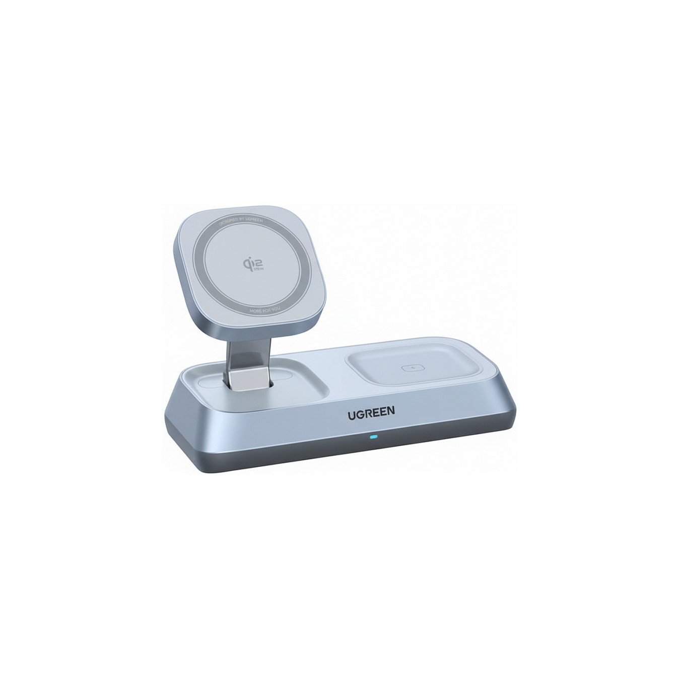 Buy UGREEN W711 MagFlow 3-in-1 magnetisches kabelloses Desktop Ladegert Qi2 25W fuer iPhone, AirPods und Watch silber in Cyprus,