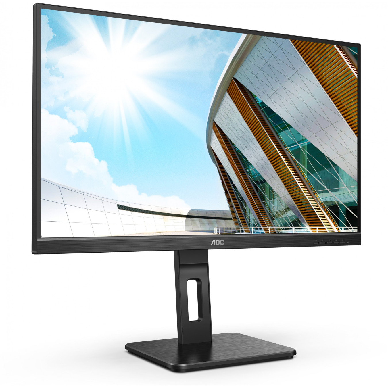 AOC Pro-line 24P2QM - 23.8" FHD VA Monitor, 75Hz 4ms, DP/HDMI/DVI/VGA, USB 3.2 Hub, Speakers, Pivot - Black