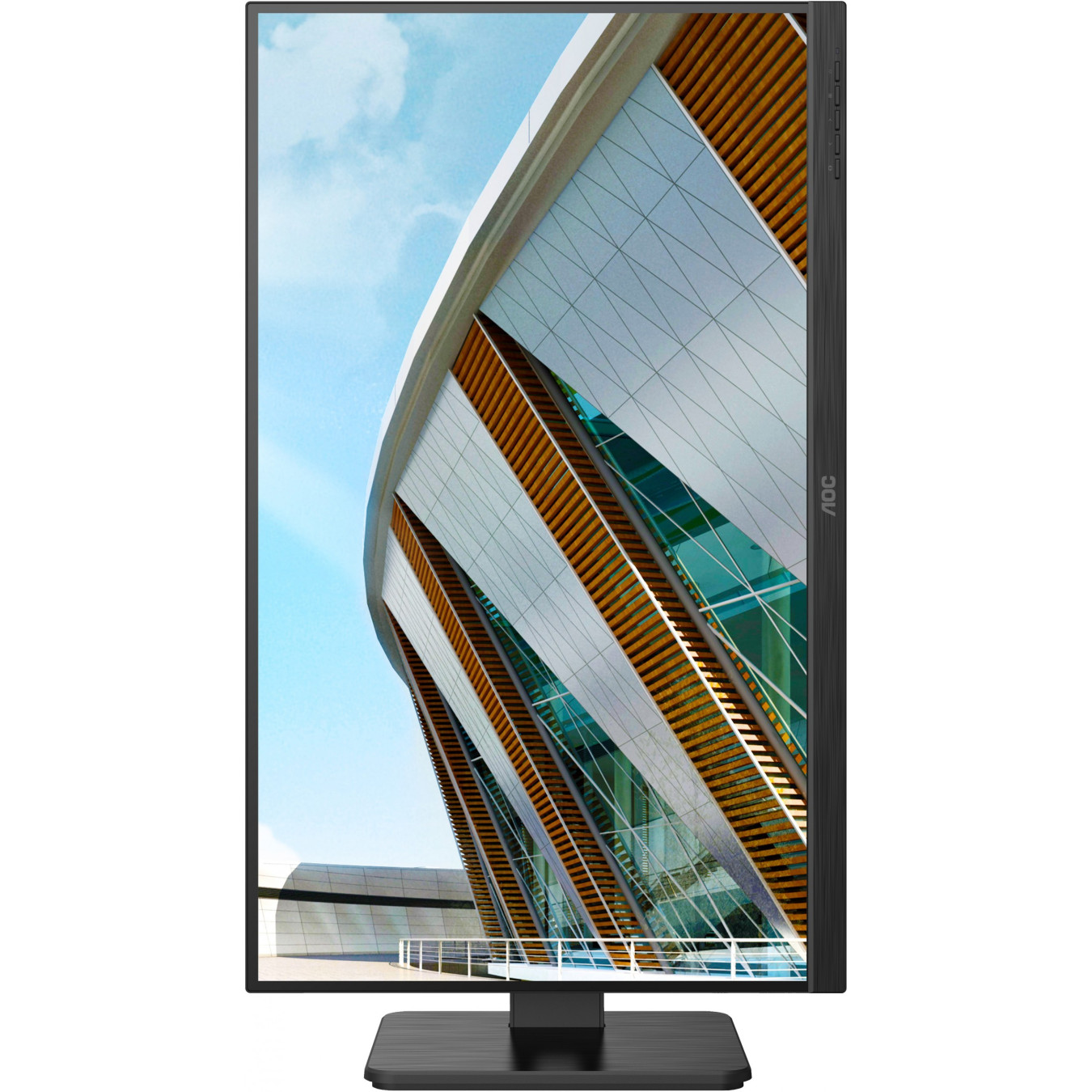 AOC Pro-line 24P2QM - 23.8" FHD VA Monitor, 75Hz 4ms, DP/HDMI/DVI/VGA, USB 3.2 Hub, Speakers, Pivot - Black