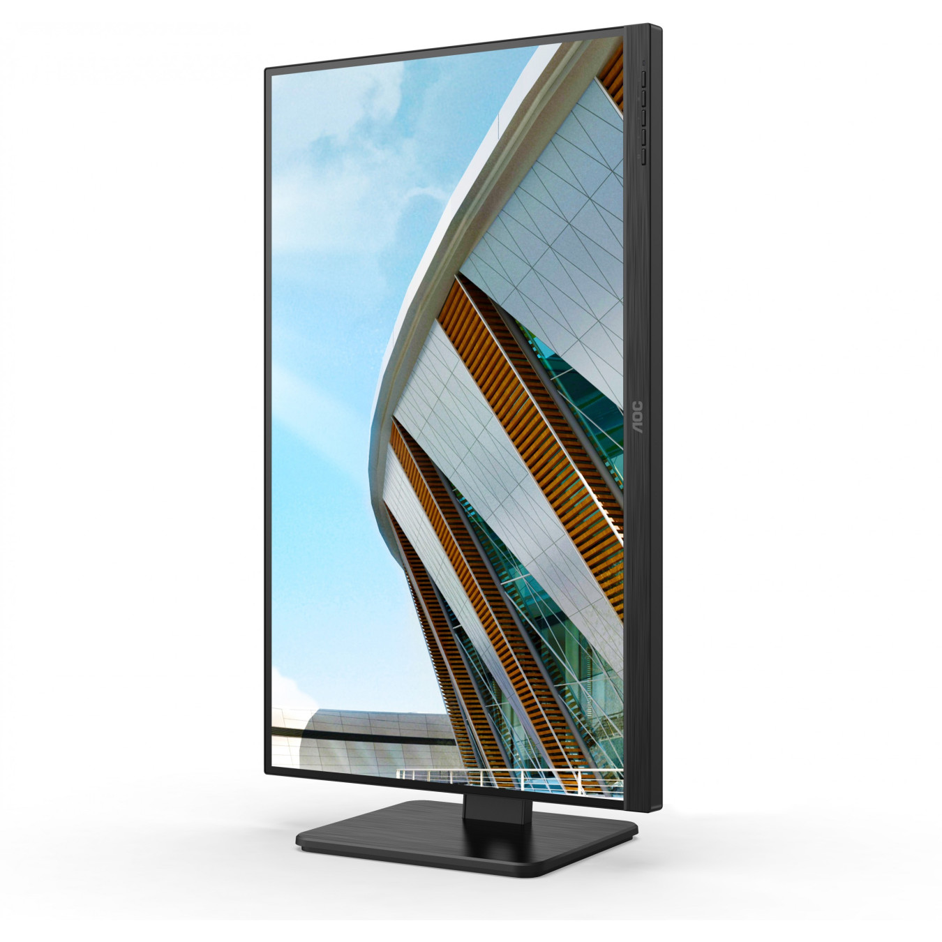 AOC Pro-line 24P2QM - 23.8" FHD VA Monitor, 75Hz 4ms, DP/HDMI/DVI/VGA, USB 3.2 Hub, Speakers, Pivot - Black