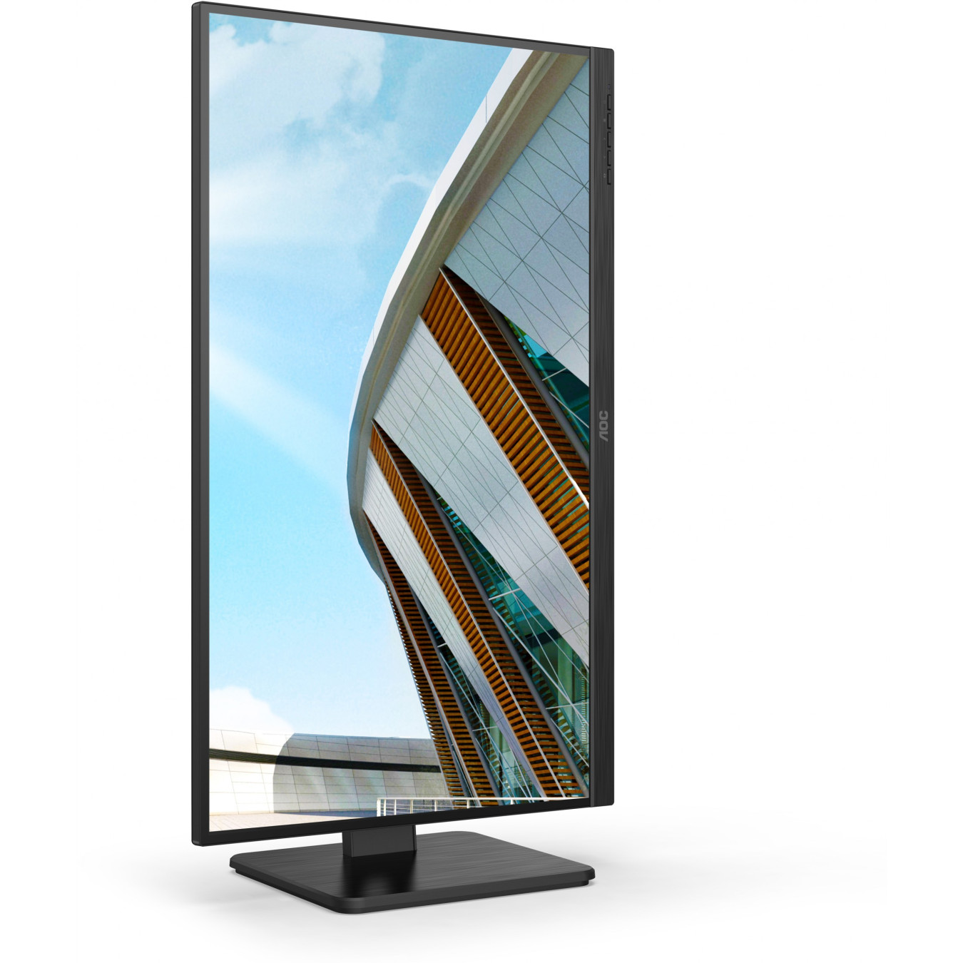 AOC Pro-line 24P2QM - 23.8" FHD VA Monitor, 75Hz 4ms, DP/HDMI/DVI/VGA, USB 3.2 Hub, Speakers, Pivot - Black