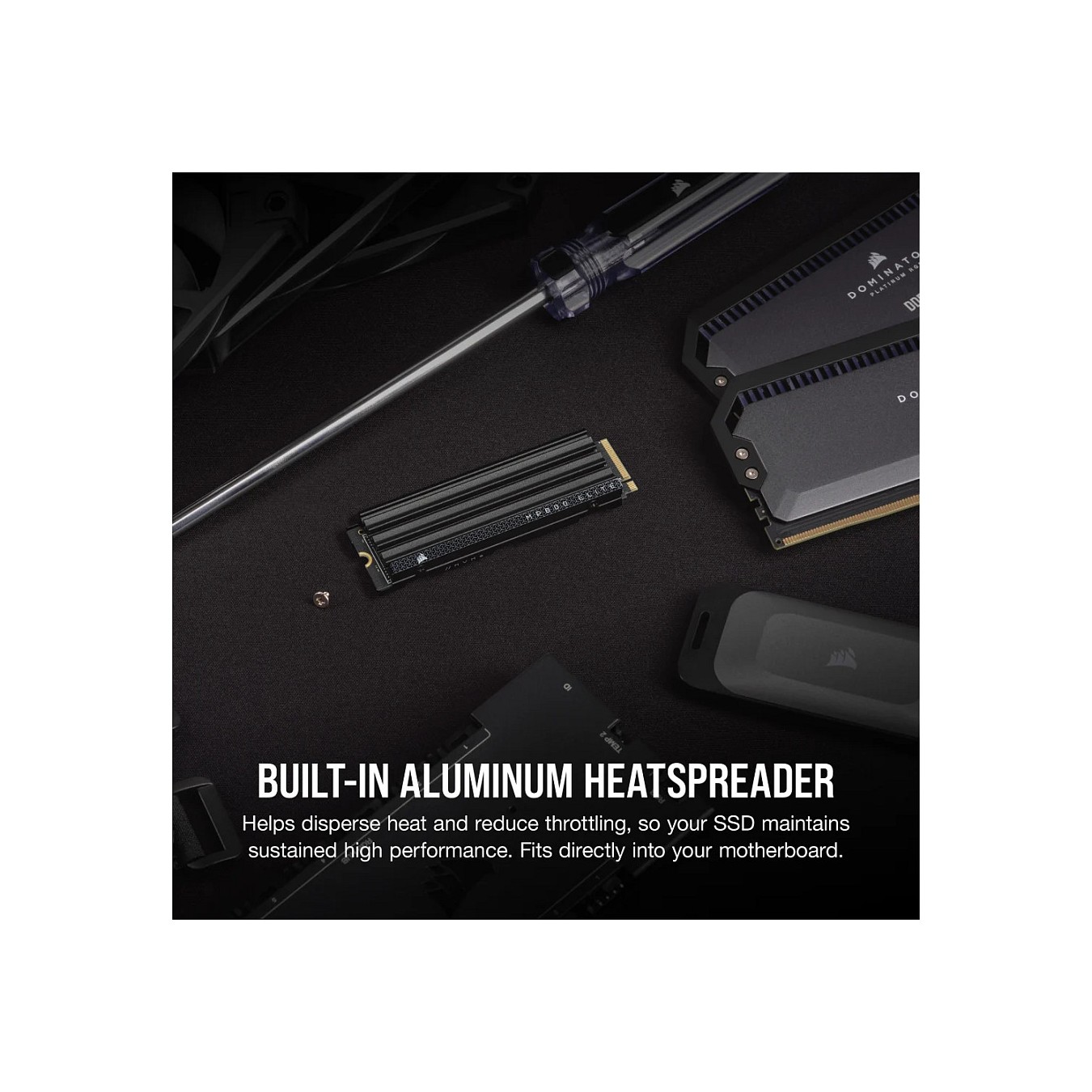 Buy M.2 1TB Corsair MP600 ELITE NVMe 3D TLC NAND M.2 2280 PCIe Gen4 m. Kühlkörper in Cyprus, Nicosia, Limassol, Larnaka, Pafos