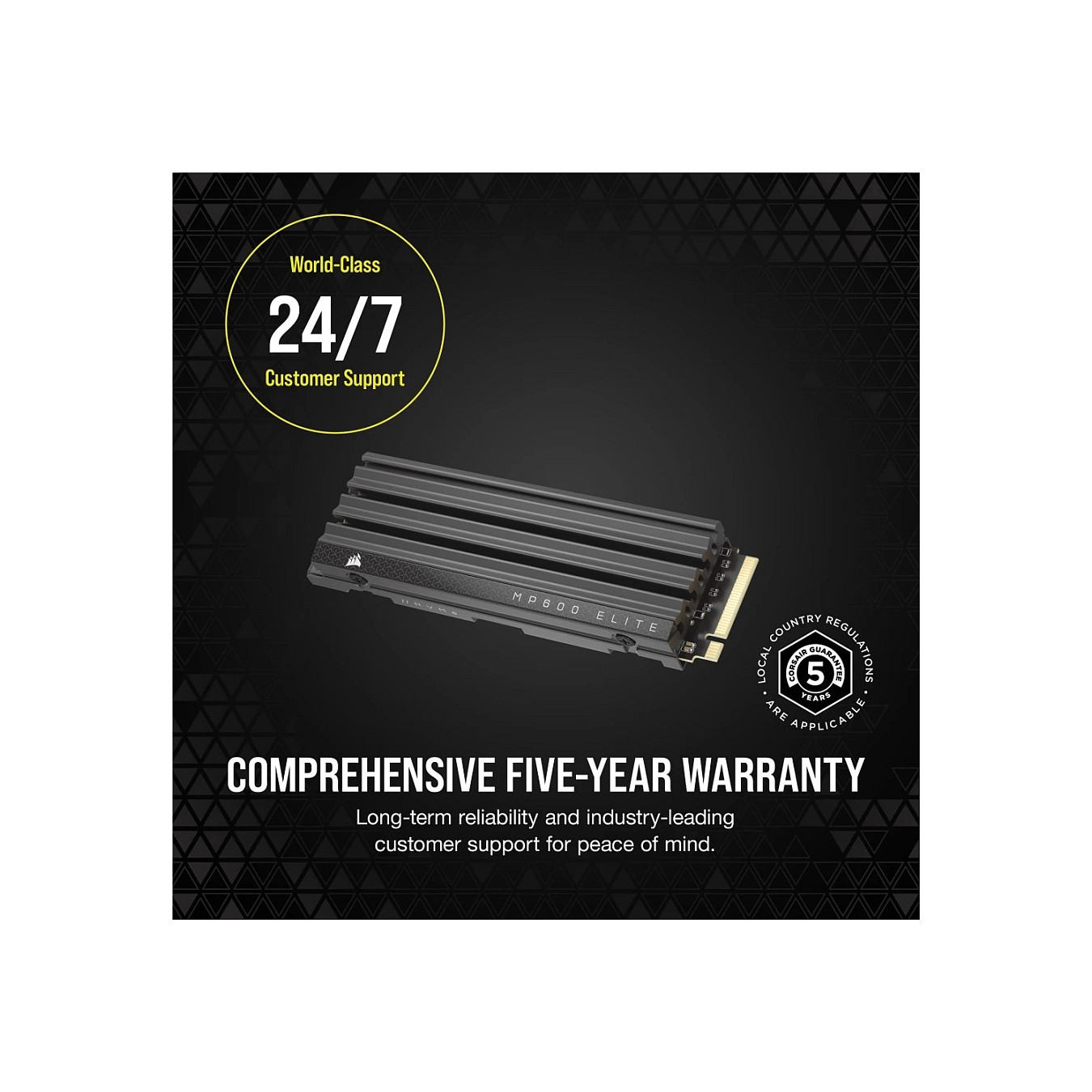 Buy M.2 1TB Corsair MP600 ELITE NVMe 3D TLC NAND M.2 2280 PCIe Gen4 m. Kühlkörper in Cyprus, Nicosia, Limassol, Larnaka, Pafos