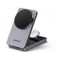Buy UGREEN W707 3-in-1 15W Magnetic Wireless Desktop Charger fuer iPhone, AirPods und Watch klappbar grau in Cyprus, Nicosia, Li
