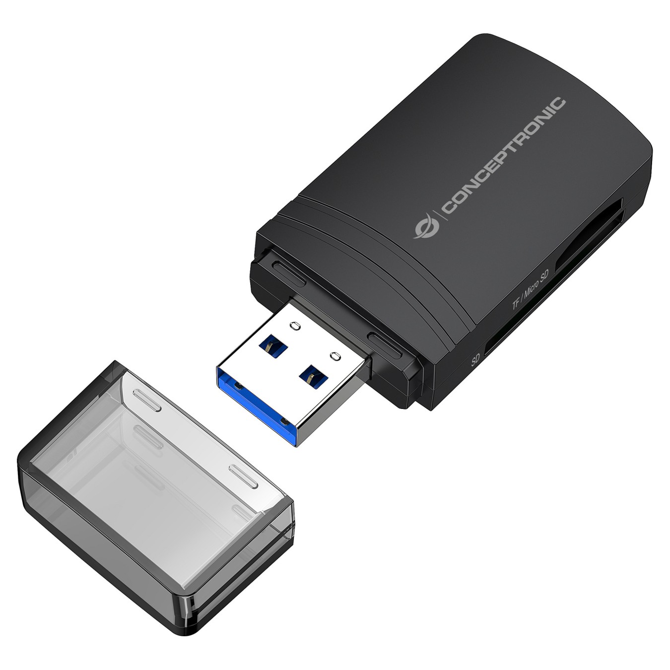 Buy CONCEPTRONIC Kartenleser USB-A3.2- to TF Micro-SD4.0 schwarz in Cyprus, Nicosia, Limassol, Larnaka, Pafos