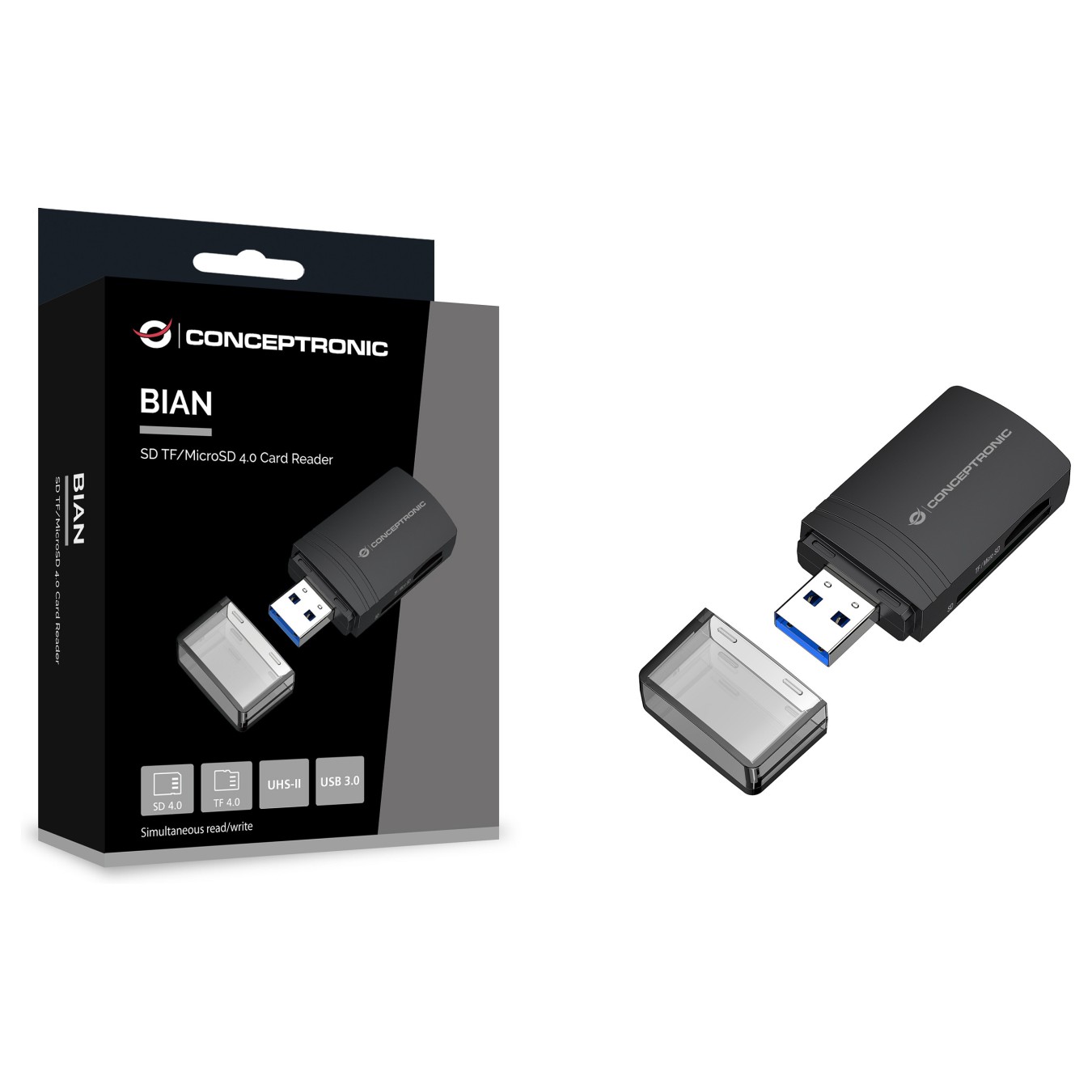 Buy CONCEPTRONIC Kartenleser USB-A3.2- to TF Micro-SD4.0 schwarz in Cyprus, Nicosia, Limassol, Larnaka, Pafos