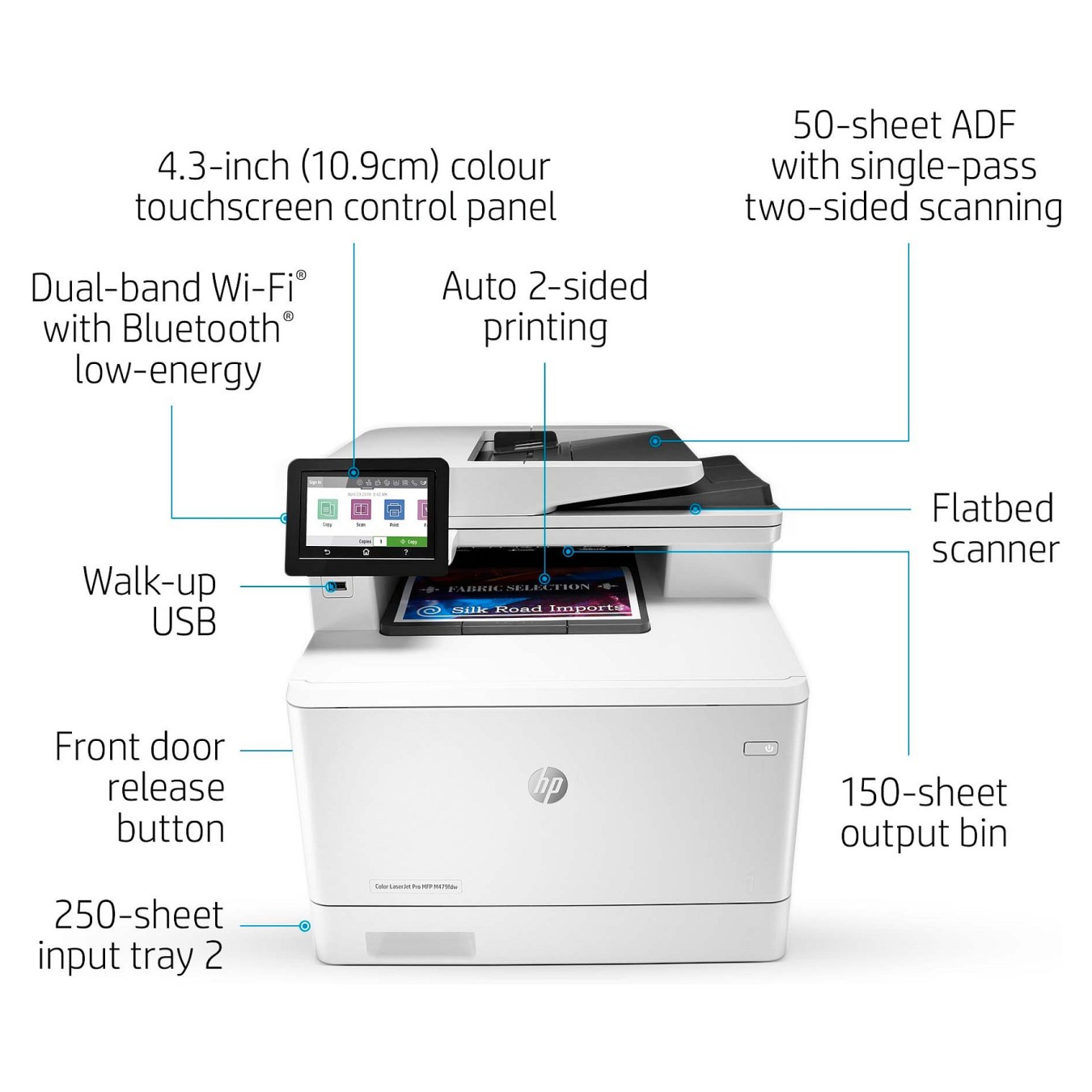 Buy FL HP Color LaserJet Pro MFP M479fdw 4in1 A4 LAN WiFi Duplex ADF in Cyprus, Nicosia, Limassol, Larnaka, Pafos