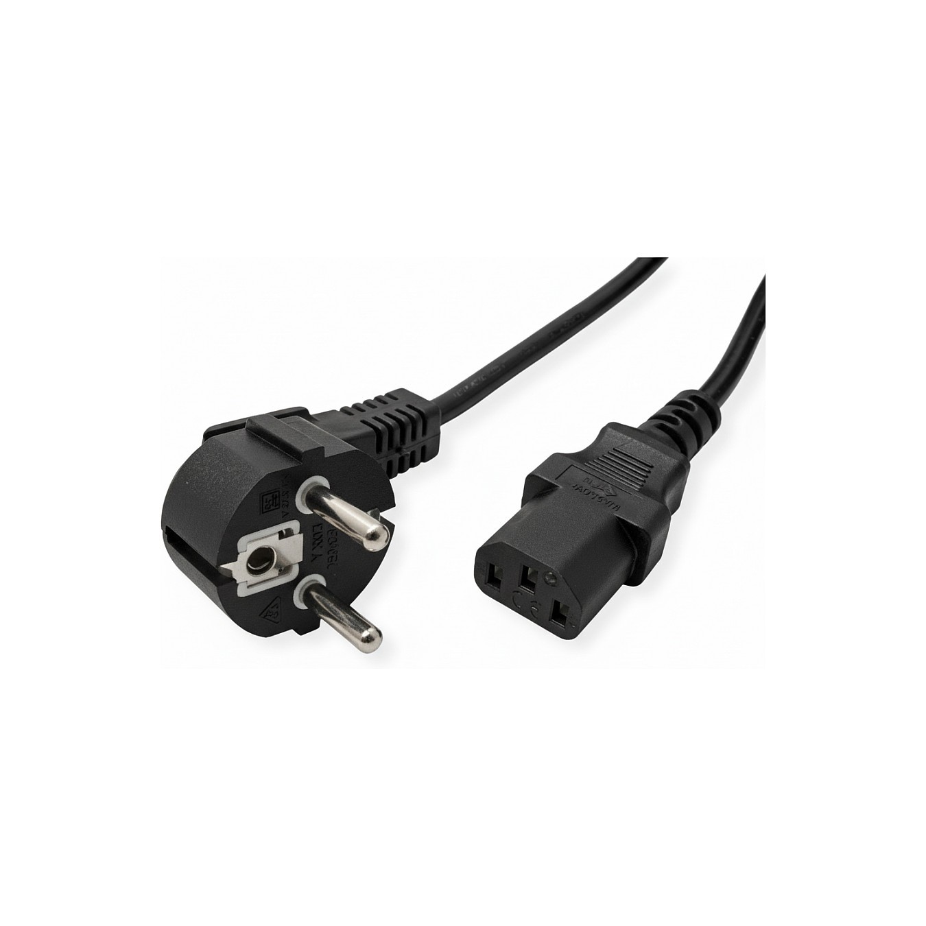 Buy VALUE Netzkabel, CEE7 7-Stecker & IEC-Buchse gerade, schwarz, 3 m in Cyprus, Nicosia, Limassol, Larnaka, Pafos