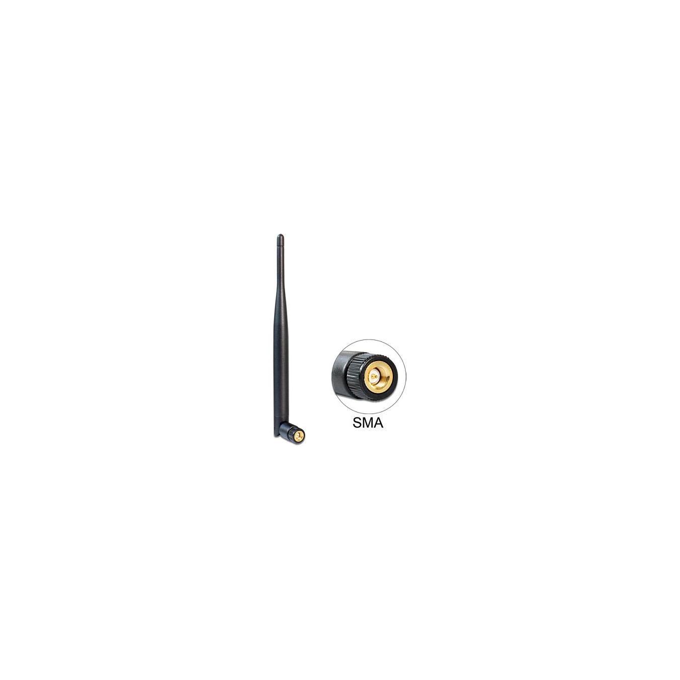 Buy DELOCK WLAN Antenne 802.11 ac a b g n SMA 5 dBi omnidirektional Gelenk schwarz in Cyprus, Nicosia, Limassol, Larnaka, Pafos