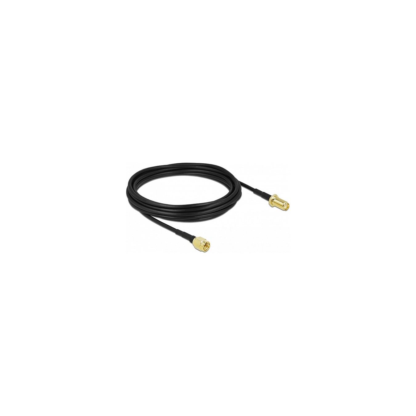 Buy Delock Antennenkabel SMA Stecker zu SMA Buchse LMR CFD100 5 m low loss in Cyprus, Nicosia, Limassol, Larnaka, Pafos