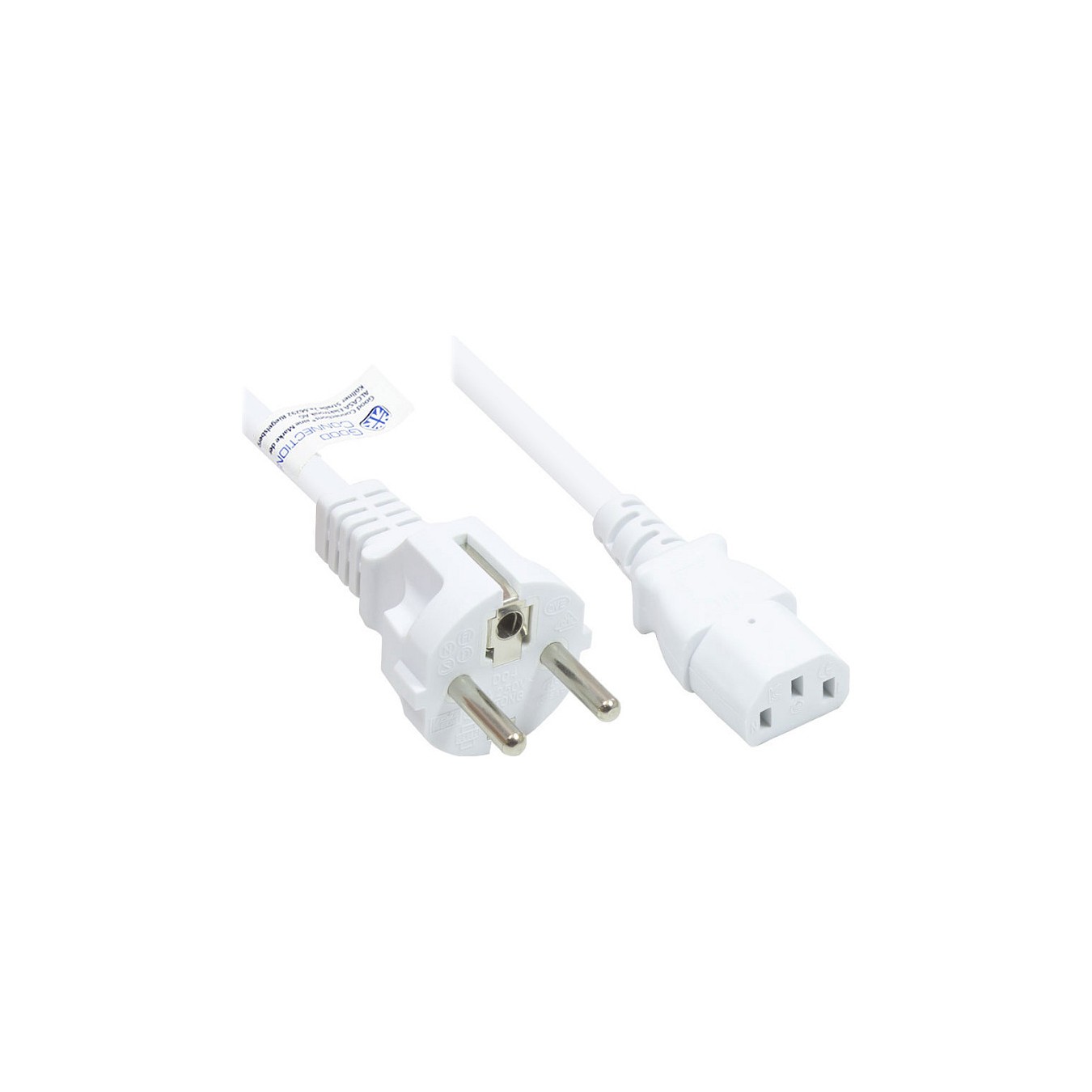 Buy Good Connections Schutzkontakt-Stecker an C13 weiß 1,5m in Cyprus, Nicosia, Limassol, Larnaka, Pafos