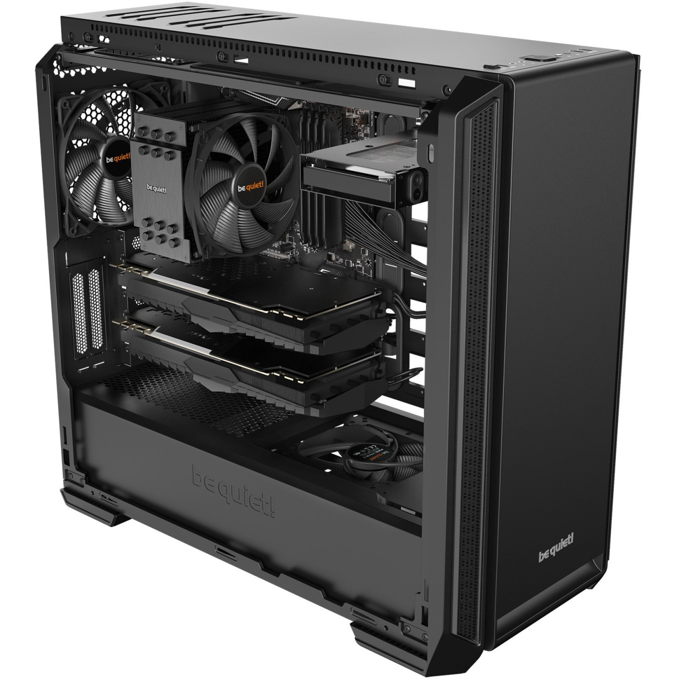 be quiet! Silent Base 601 - Mid Tower Case (Black) - E-ATX/ATX/mATX/mini-ITX, 449mm GPU, 185mm CPU cooler