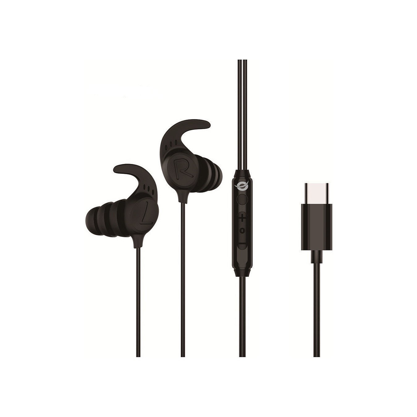 Buy CONCEPTRONIC Headset In-Ear USB-C Mikro Ergono. + 1.20m sw in Cyprus, Nicosia, Limassol, Larnaka, Pafos