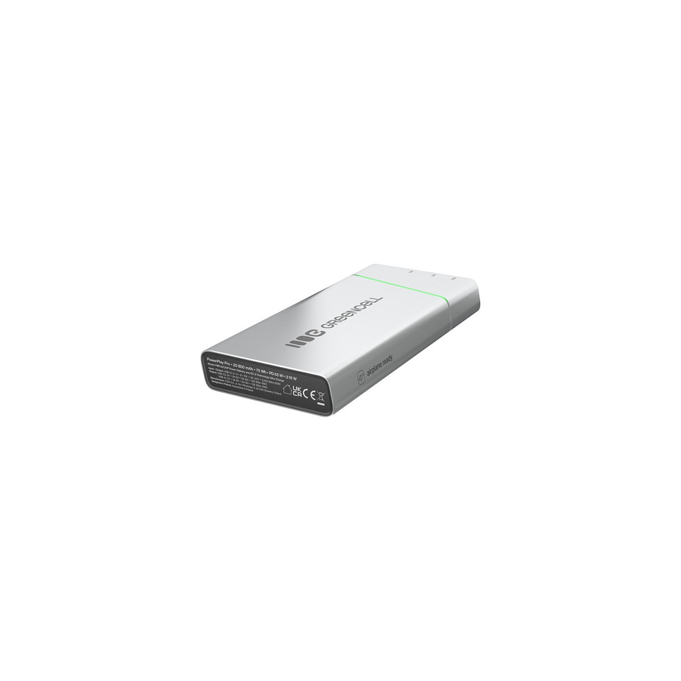 Buy Powerbank Green Cell PowerPlay Ultra 1xUSB-A 2xUSB-C Power Delivery 20800mAh 65W Black in Cyprus, Nicosia, Limassol, Larnaka