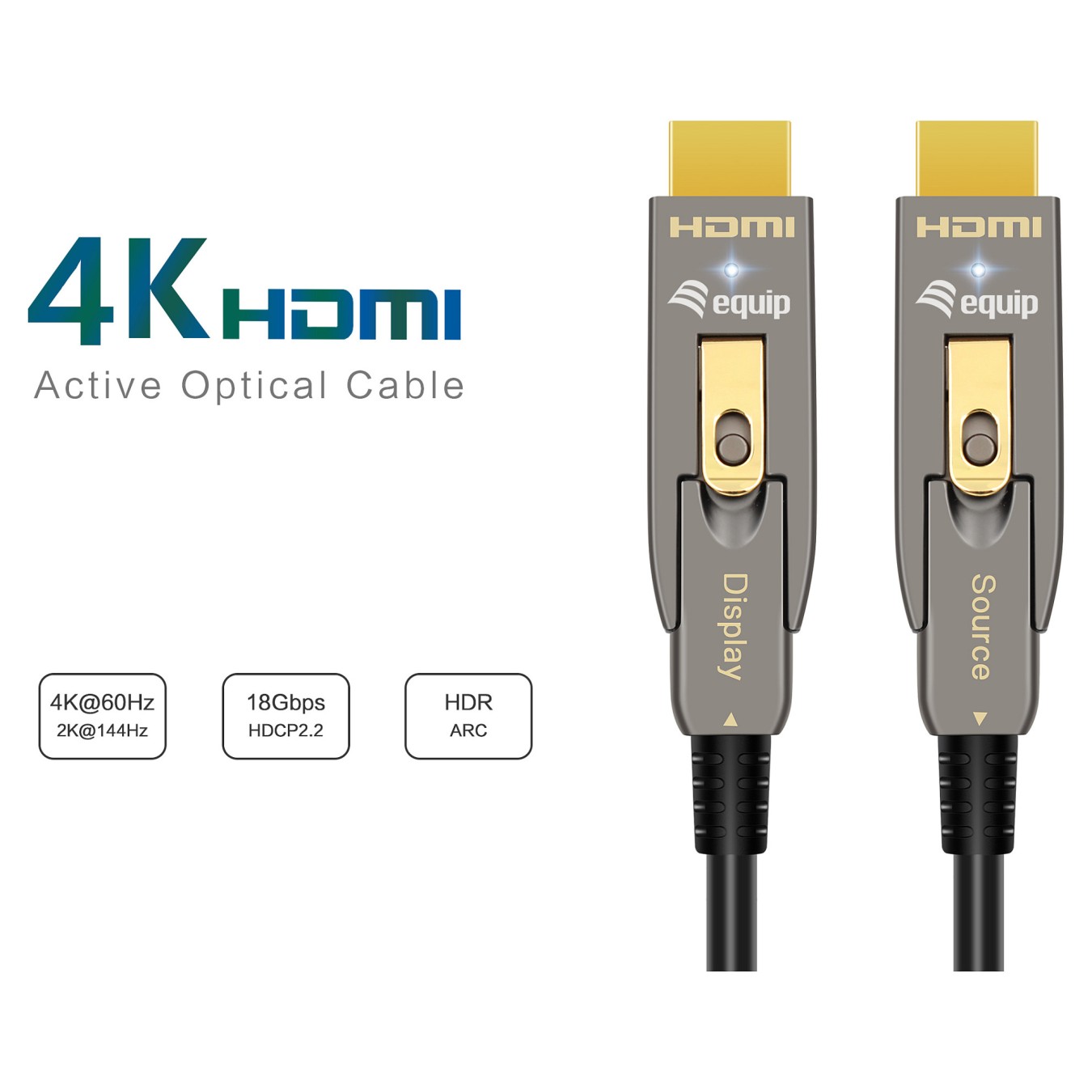 Buy HDMI HS Ethernet 2.1 D A D-AOC 8K 60Hz 30.00m grau in Cyprus, Nicosia, Limassol, Larnaka, Pafos