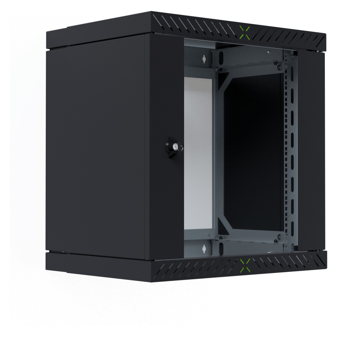 Buy 19' Wandgehäuse X-Rack mit Glastür 400-600mm 12HE schw. in Cyprus, Nicosia, Limassol, Larnaka, Pafos