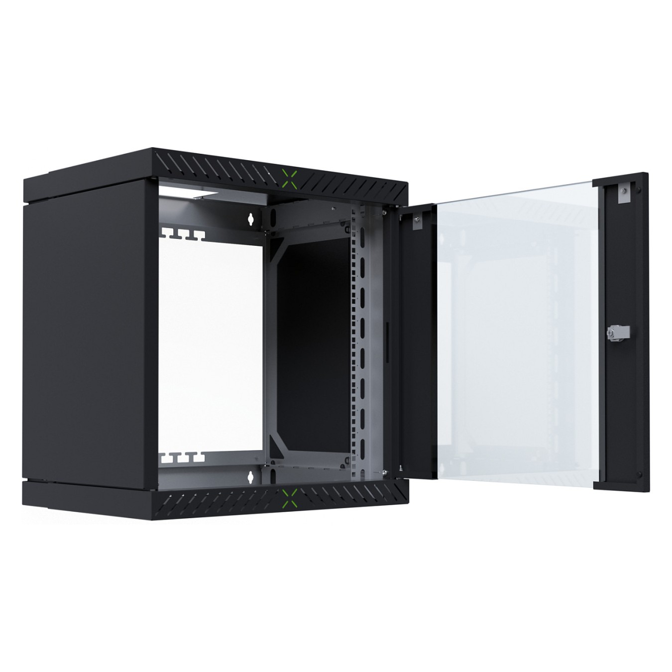 Buy 19' Wandgehäuse X-Rack mit Glastür 400-600mm 12HE schw. in Cyprus, Nicosia, Limassol, Larnaka, Pafos