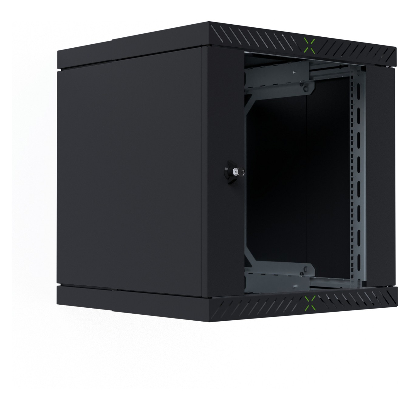 Buy 19' Wandgehäuse X-Rack mit Glastür 400-600mm 12HE schw. in Cyprus, Nicosia, Limassol, Larnaka, Pafos