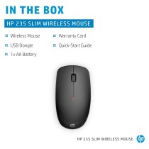 Buy HP 235 Slim - Maus - optisch - 3 Tasten - kabellos - 2.4 GHz - kabelloser Empfnger (USB) - Schwarz in Cyprus, Nicosia, Limas