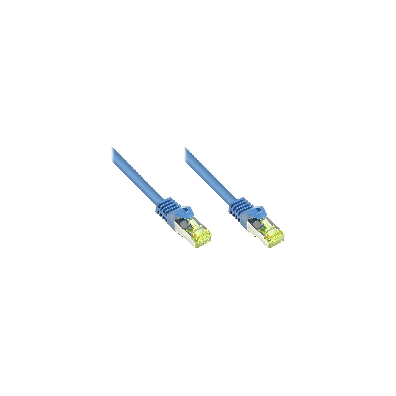Buy GoodConnections RJ45 Patchkabel mit Cat. 7 Rohkabel und Rastnasenschutz (), S FTP, PiMF, halogenfrei, 500MHz, OFC, bl... in 