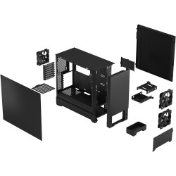 Fractal Design Pop Silent Mid Tower - Black Steel - ATX/mATX/Mini-ITX - 380mm GPU, 170mm CPU Cooler (Boxed)