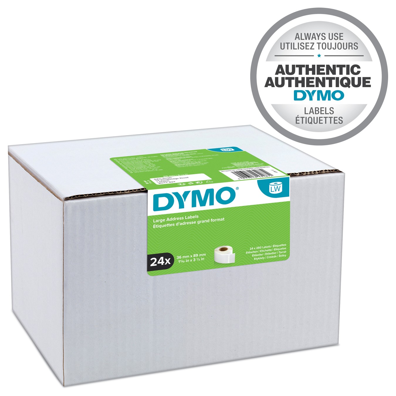 Buy Dymo Large Address Labels - Weiß - 36 x 89 mm 6240 Etikett(en) (24 Rolle(n) in Cyprus, Nicosia, Limassol, Larnaka, Pafos