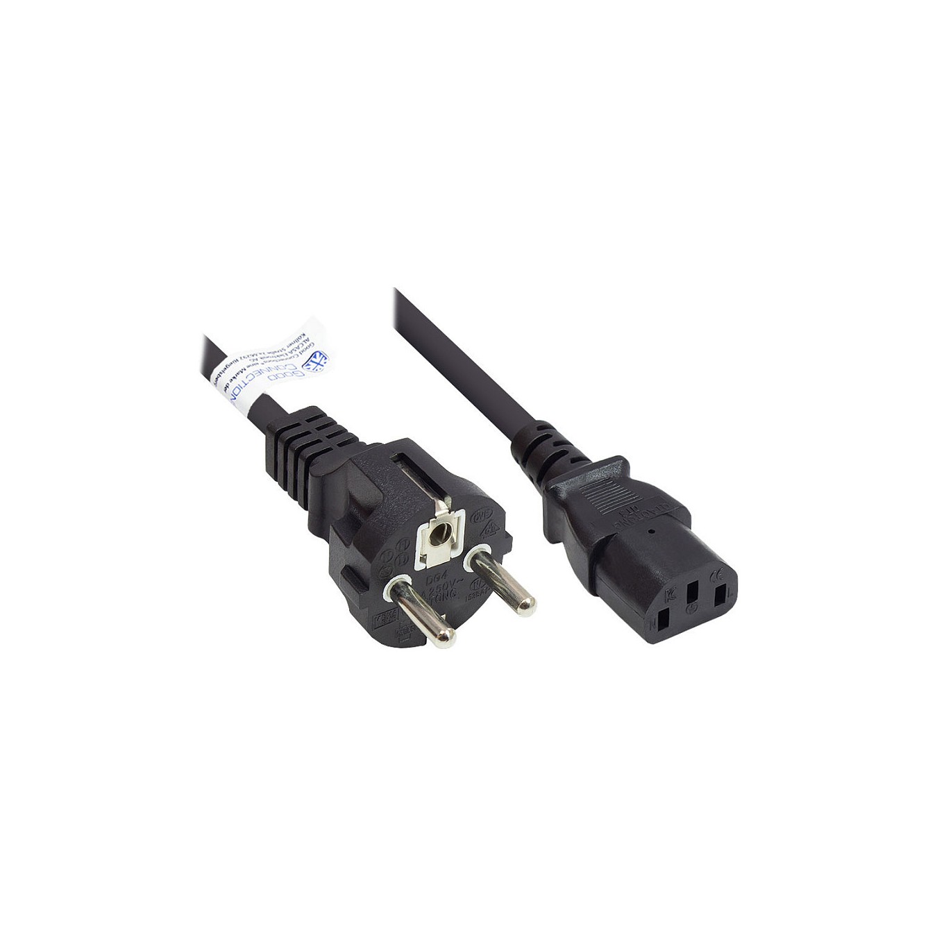 Buy Good Connections Schutzkontakt-Stecker an C13 schw. 1m in Cyprus, Nicosia, Limassol, Larnaka, Pafos