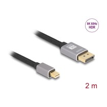 Buy Delock Mini DisplayPort zu DisplayPort Kabel 8K 60 Hz 2 m grau Metall ohne Einrastfunktion in Cyprus, Nicosia, Limassol, Lar