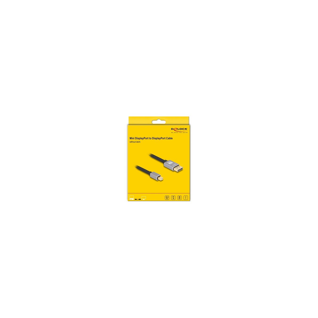 Buy Delock Mini DisplayPort zu DisplayPort Kabel 8K 60 Hz 2 m grau Metall ohne Einrastfunktion in Cyprus, Nicosia, Limassol, Lar