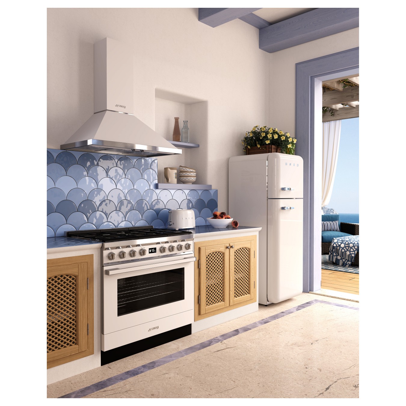 Buy SMEG TSF01WHEU 2 Scheiben Toaster weiß in Cyprus, Nicosia, Limassol, Larnaka, Pafos