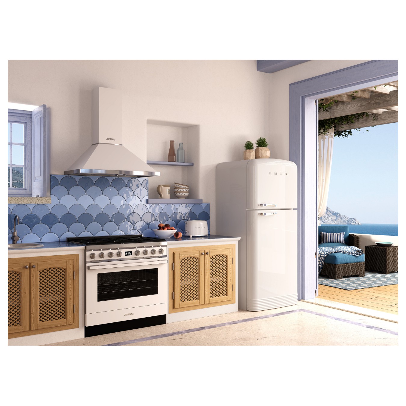 Buy SMEG TSF01WHEU 2 Scheiben Toaster weiß in Cyprus, Nicosia, Limassol, Larnaka, Pafos
