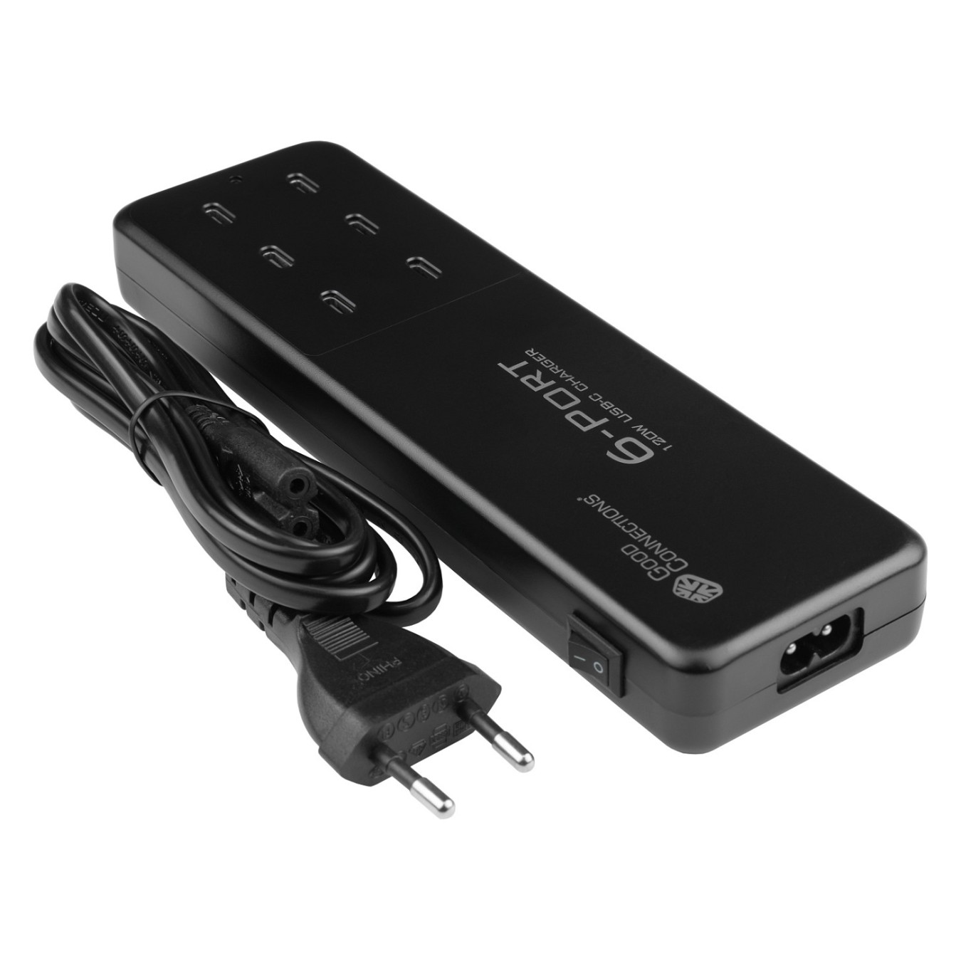 Buy GoodConnections USB Desktop Schnellladestation 120W 6-Port USB-C QC4.0 Schwarz in Cyprus, Nicosia, Limassol, Larnaka, Pafos