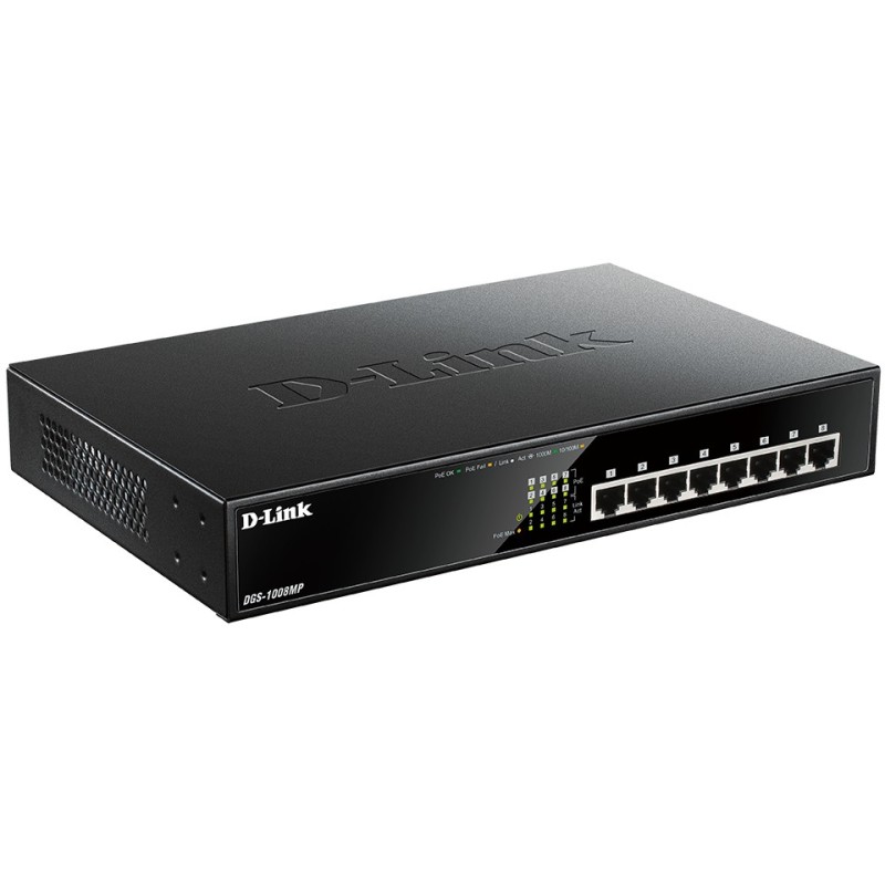 Buy D-Link DGS-1008MP - 8-Port Gigabit PoE+ Unmanaged Switch, Black, 140W PoE Bu... in Cyprus, Nicosia, Limassol, Larnaka, Pafos