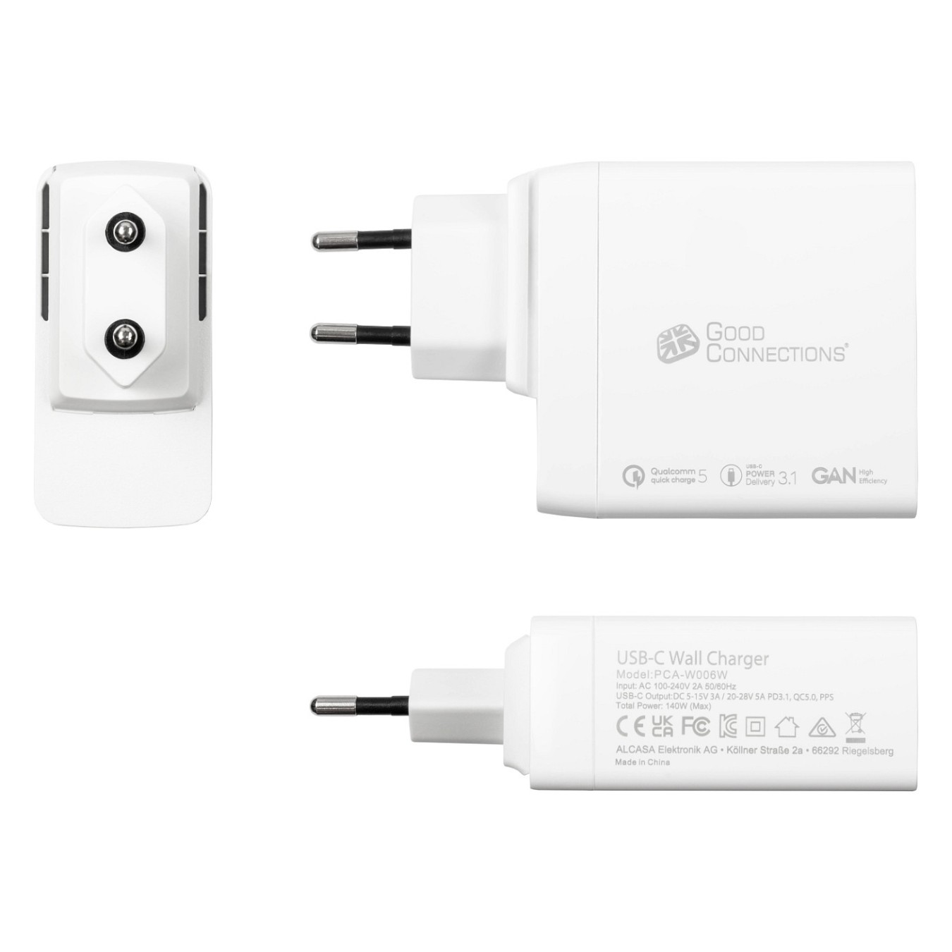 Buy Good Connections USB-Schnellladegerät 140W mit GaN, 2-Port in Cyprus, Nicosia, Limassol, Larnaka, Pafos