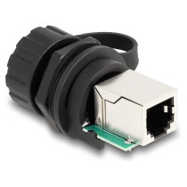 Buy Delock Kabelverbinder RJ12 Buchse zu RJ12 Buchse zum Einbau mit Verschlusskappe IP68 staub- und wasserdicht schwarz in Cypru