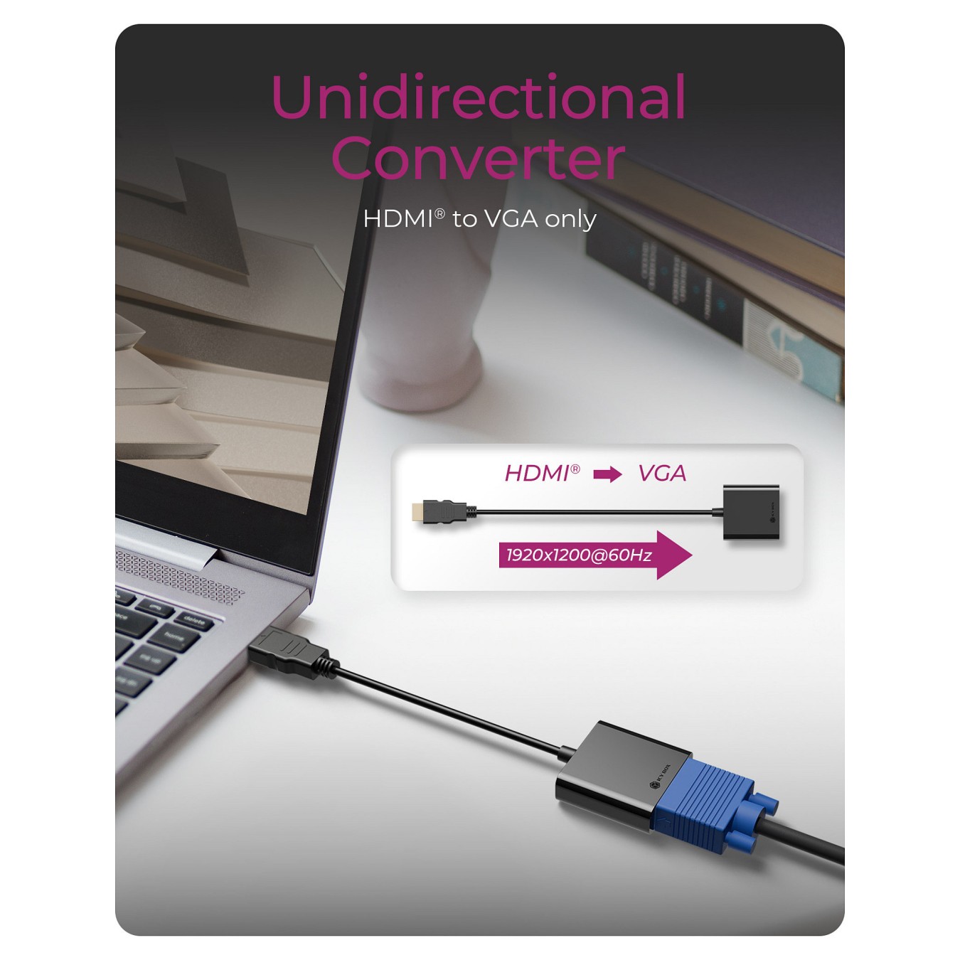 Buy Adapter IcyBox HDMI A-Typ zu VGA in Cyprus, Nicosia, Limassol, Larnaka, Pafos