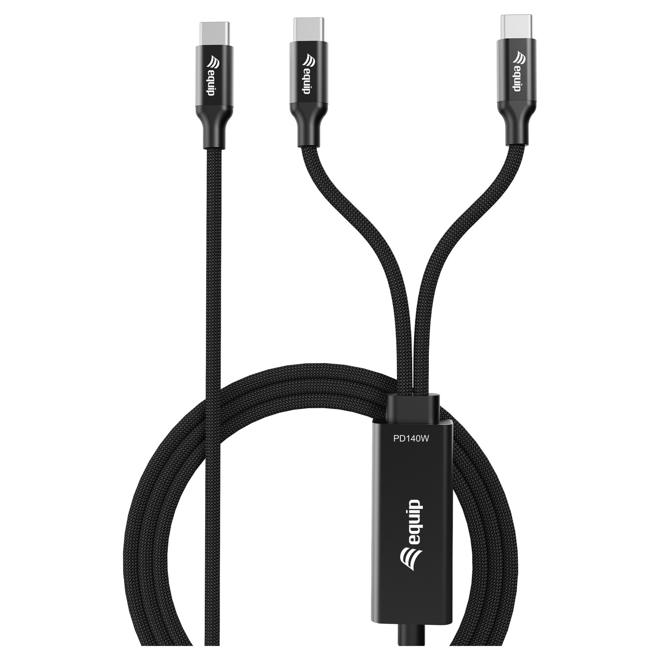 Buy Equip Kabel USB-C4.0- to C Y-Kabel PD140W St St 1.50m schwarz in Cyprus, Nicosia, Limassol, Larnaka, Pafos
