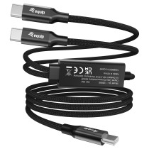 Buy Equip Kabel USB-C4.0- to C Y-Kabel PD140W St St 1.50m schwarz in Cyprus, Nicosia, Limassol, Larnaka, Pafos