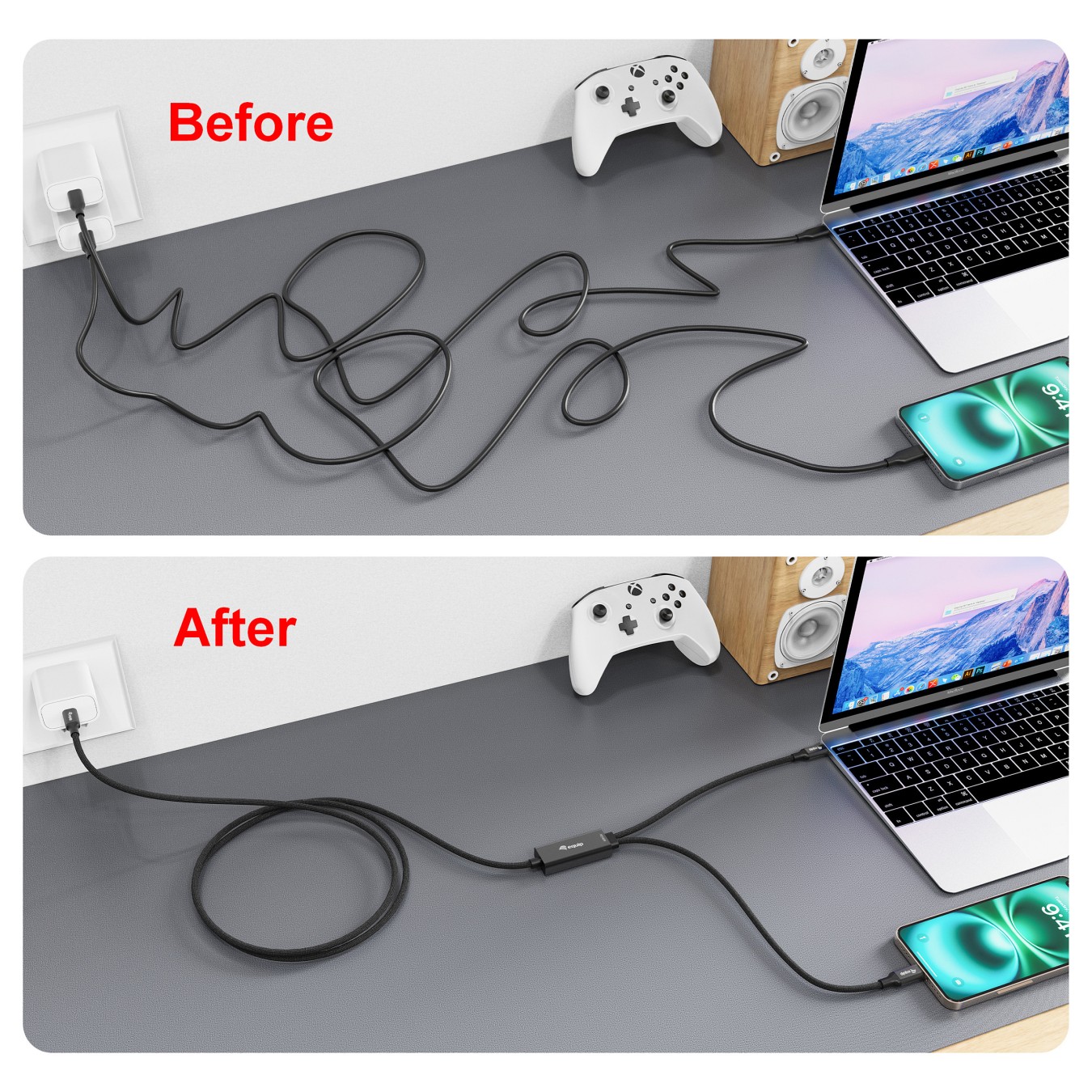 Buy Equip Kabel USB-C4.0- to C Y-Kabel PD140W St St 1.50m schwarz in Cyprus, Nicosia, Limassol, Larnaka, Pafos