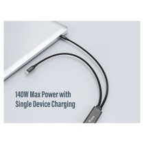 Buy Equip Kabel USB-C4.0- to C Y-Kabel PD140W St St 1.50m schwarz in Cyprus, Nicosia, Limassol, Larnaka, Pafos