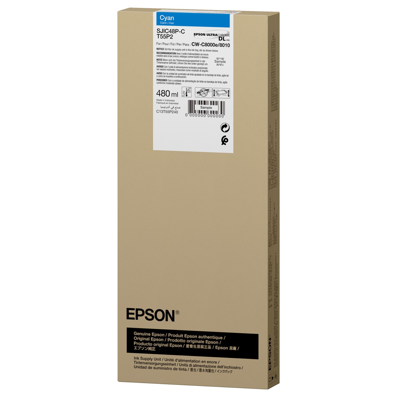 Buy EPSON Tinte cyan 480ml CW C8000 in Cyprus, Nicosia, Limassol, Larnaka, Pafos