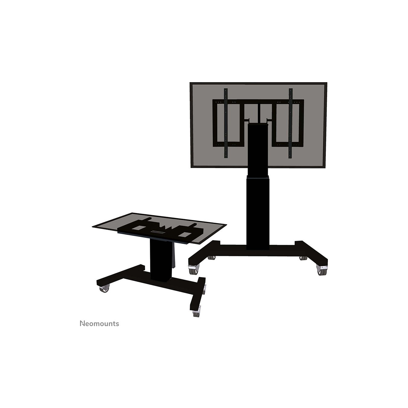 Buy NEOMOUNTS M2500TBLACK Elektrischer FloorStand Neigbar 106,68-254cm 42-100Zoll VESA bis 800x600mm 150kg Hhe:81-131cm Moto in 