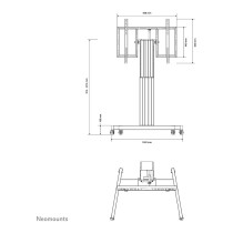 Buy NEOMOUNTS M2500TBLACK Elektrischer FloorStand Neigbar 106,68-254cm 42-100Zoll VESA bis 800x600mm 150kg Hhe:81-131cm Moto in 