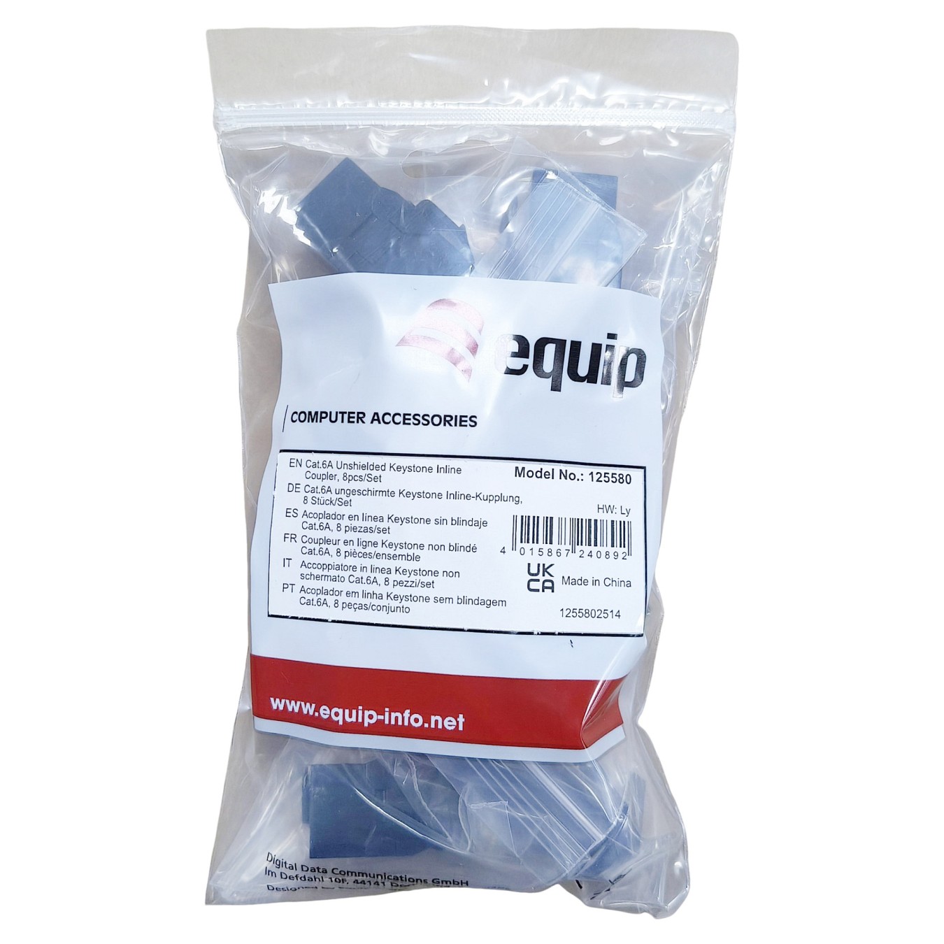 Buy Keystone-Koppler ungeschirmt Cat6A 2xRJ45 8Stk sw in Cyprus, Nicosia, Limassol, Larnaka, Pafos