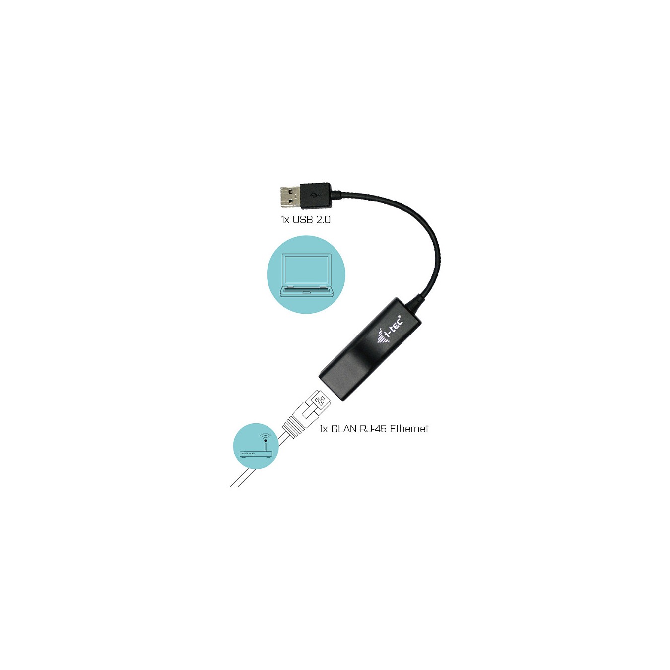 Buy D I-TEC USB 2.0 NETWORK ADAPTER in Cyprus, Nicosia, Limassol, Larnaka, Pafos
