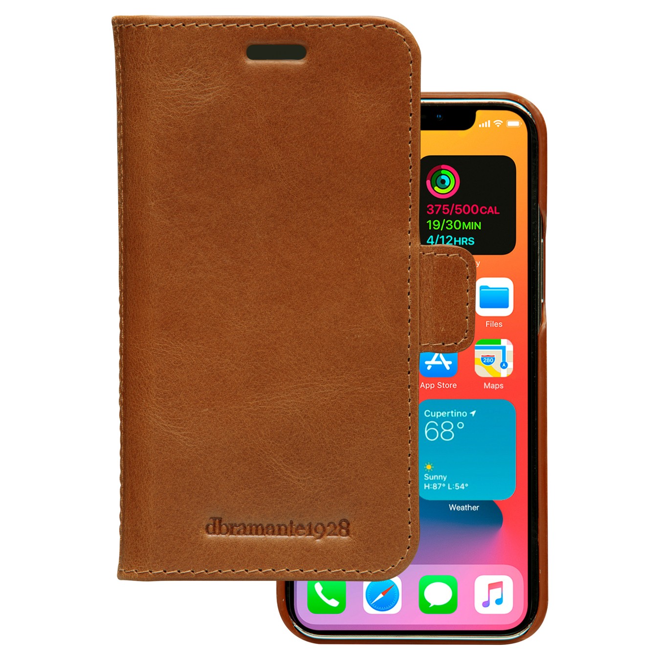 Buy dbramante1928 Lynge - Flip-Hlle fr Mobiltelefon - genarbtes Leder - Hellbraun - fr Apple iPhone 12 mini in Cyprus, Nicosia, 