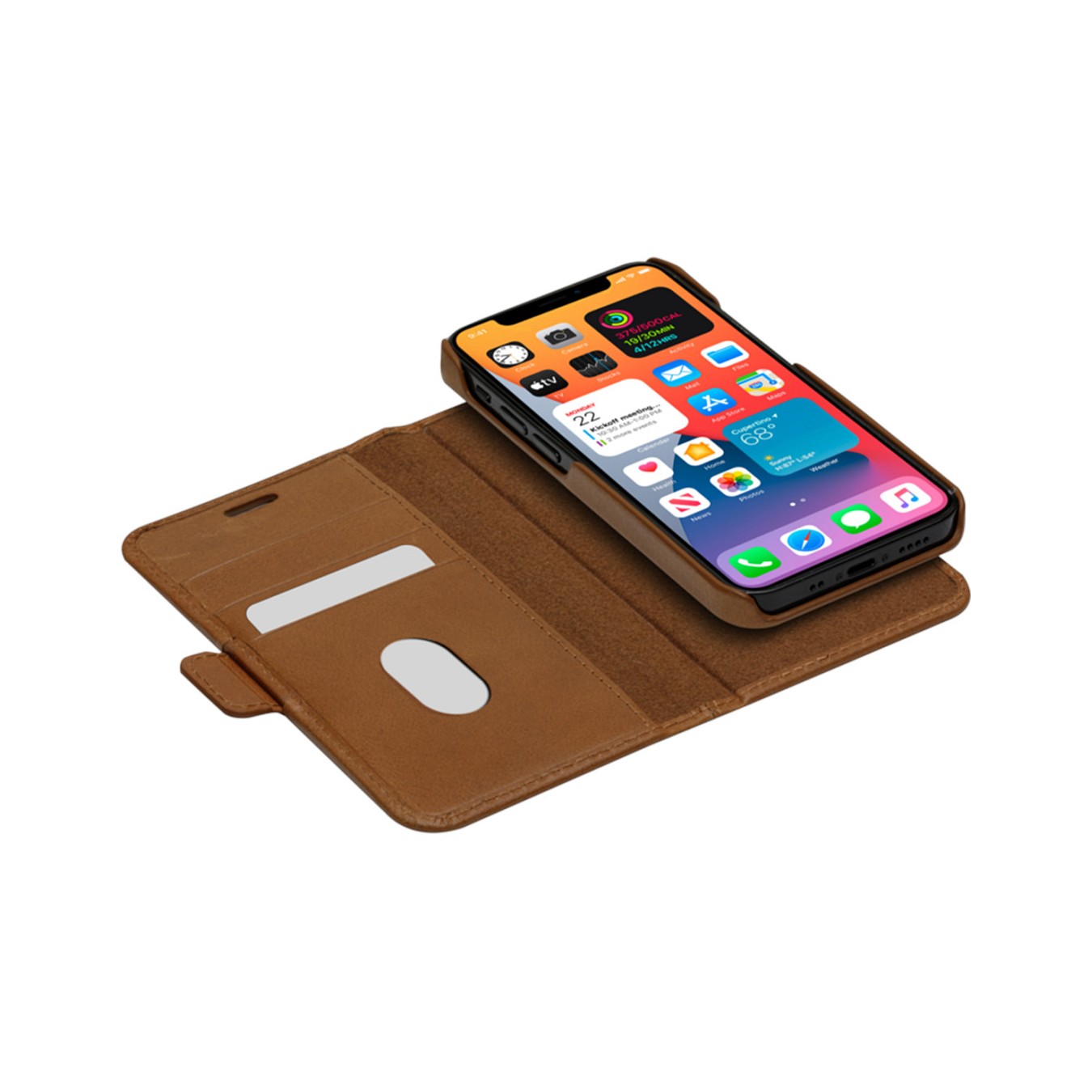 Buy dbramante1928 Lynge - Flip-Hlle fr Mobiltelefon - genarbtes Leder - Hellbraun - fr Apple iPhone 12 mini in Cyprus, Nicosia, 