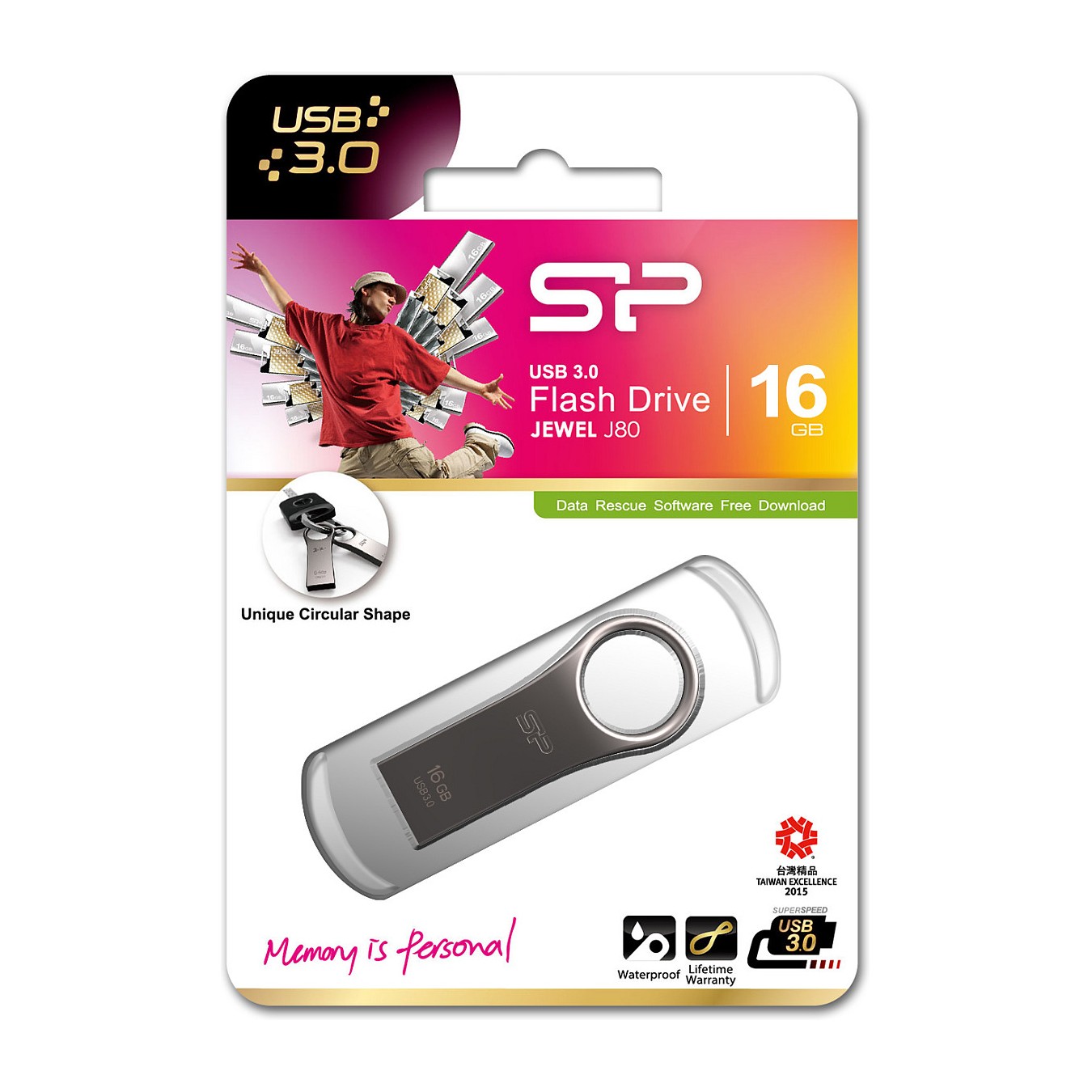 Buy STICK Silicon Power USB STICK 16GB USB3.0 J80 Silver Zinc Alu. in Cyprus, Nicosia, Limassol, Larnaka, Pafos