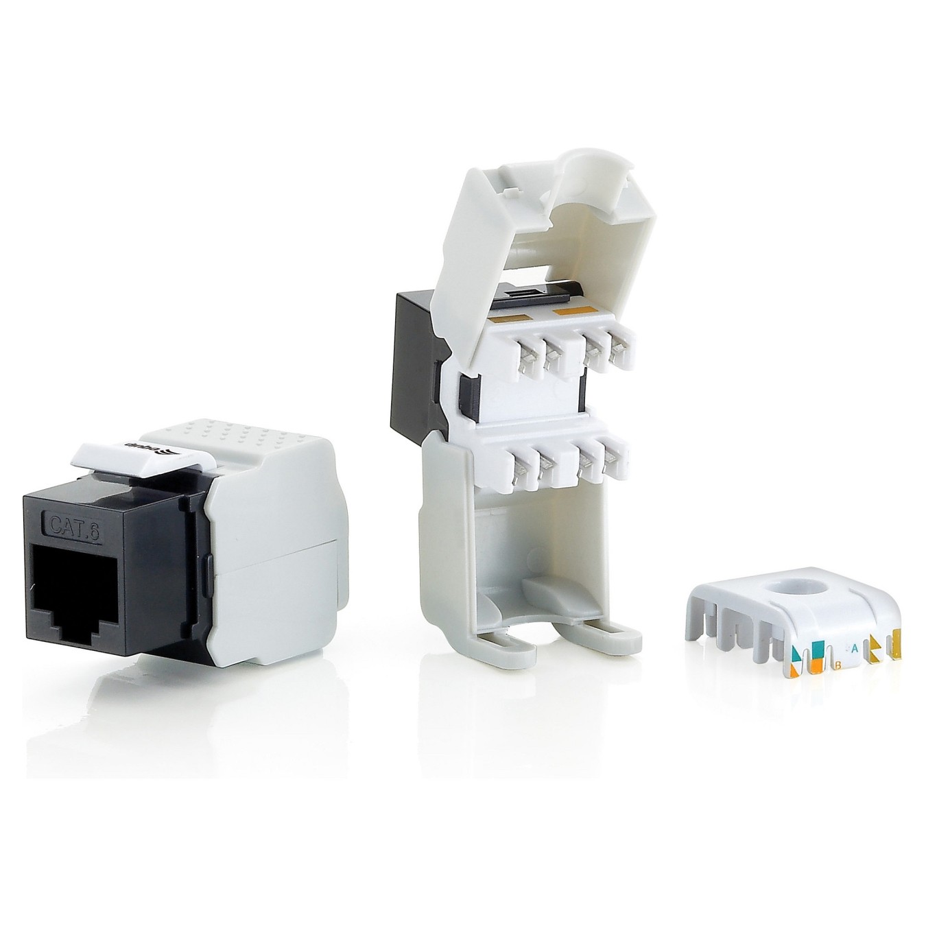 Buy Keystone Jack ungeschirmt Cat6 LSA Prem. wzf.8Stk sw Polybeutel in Cyprus, Nicosia, Limassol, Larnaka, Pafos